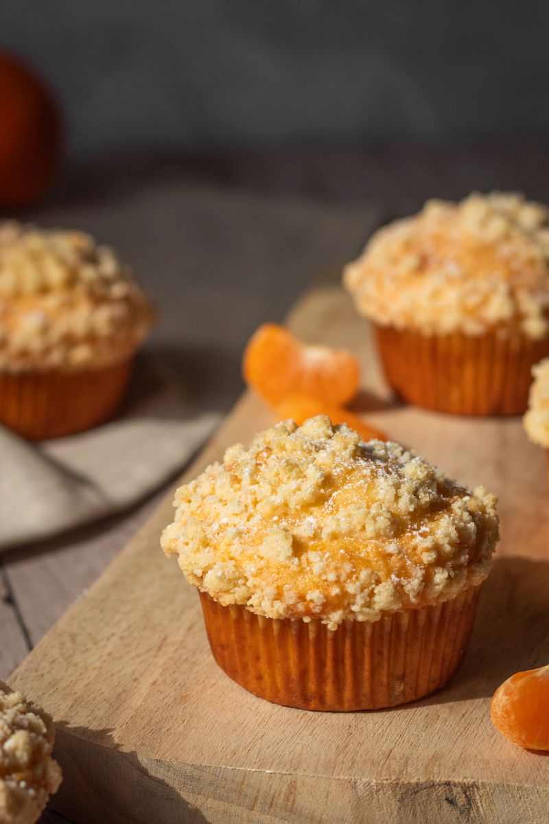 Mandarinen Muffins mit Streusel