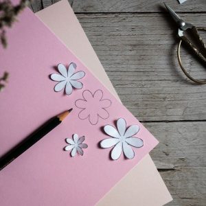 Vorbereitung für die Blumenkarten