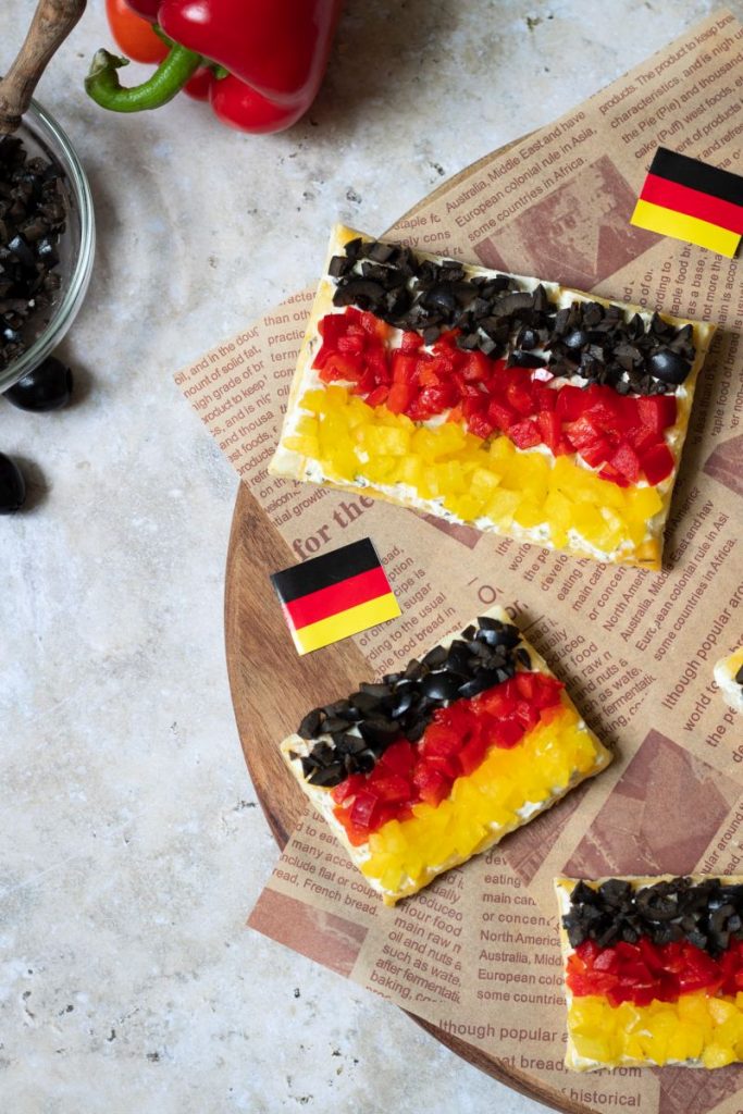 Deutschland-Snack aus Blätterteig