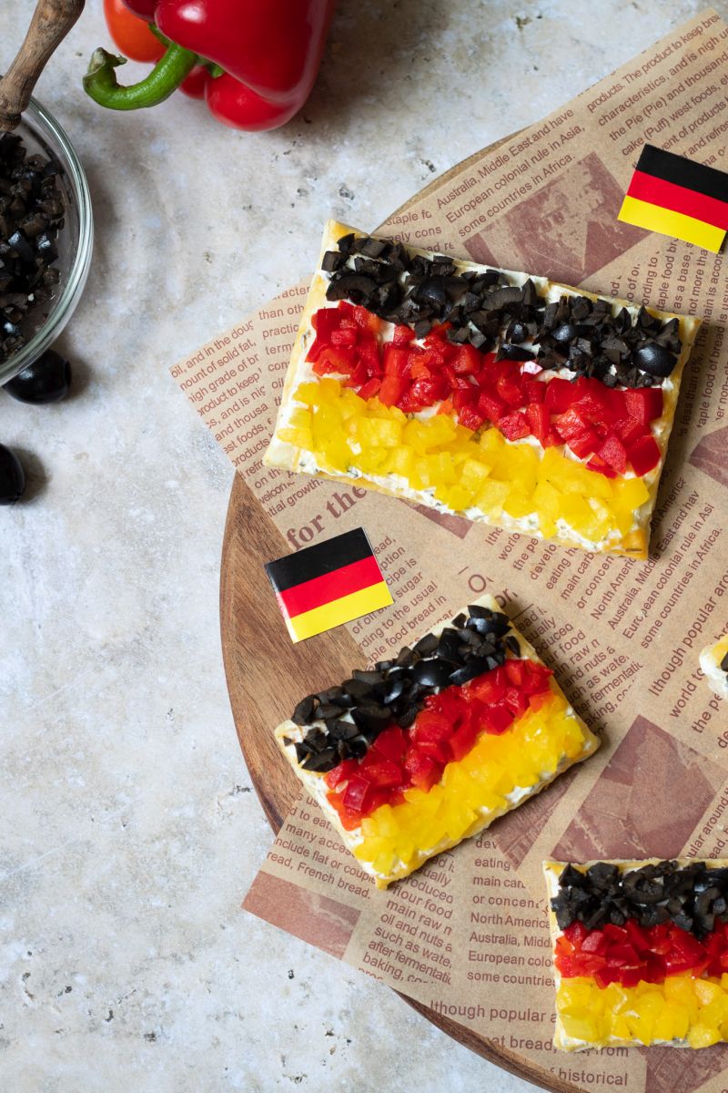 Deutschland-Snack aus Blätterteig