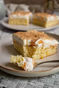 Einfacher Fantakuchen mit Schmand und Mandarinen