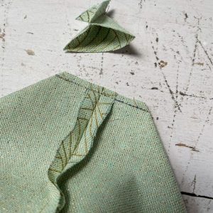 Abgeschnittene Ecke vom Geschenkebeutel