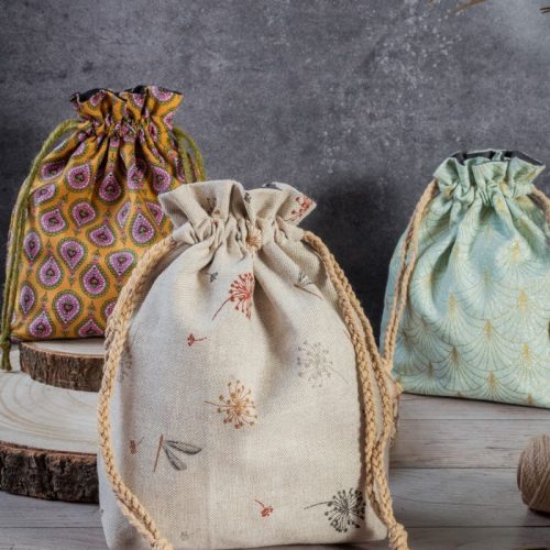 Geschenkebeutel nähen mit Tunnelzug und Boden