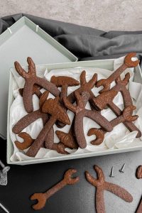 Schoko Handwerker-Kekse in einer Box