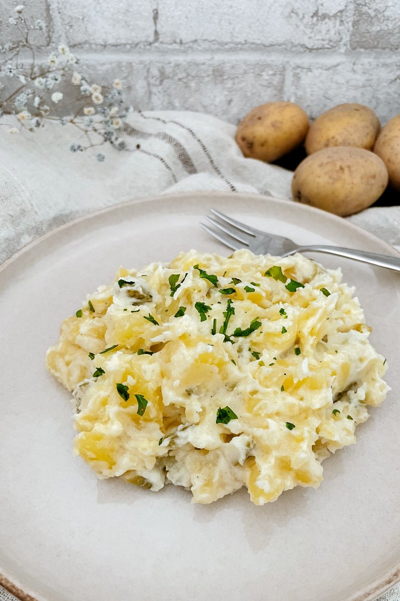 Einfacher Kartoffelsalat mit Mayonnaise (ohne Ei) ⎢ Rezept