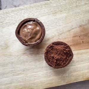 Schoko Cups befüllt mit Creme