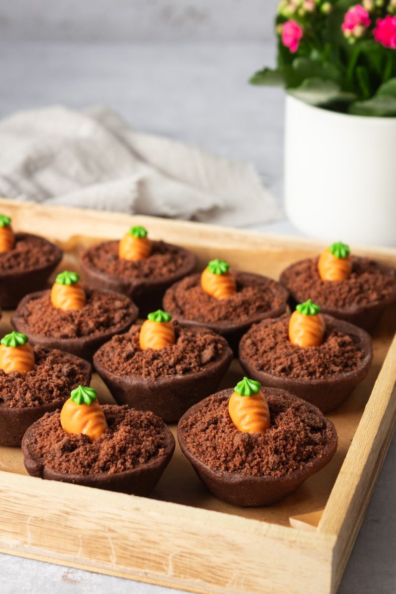 Oster Snack mit Schokopudding und Marzipan Möhrchen