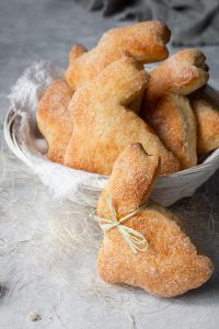 Quarkhäschen im Körbchen